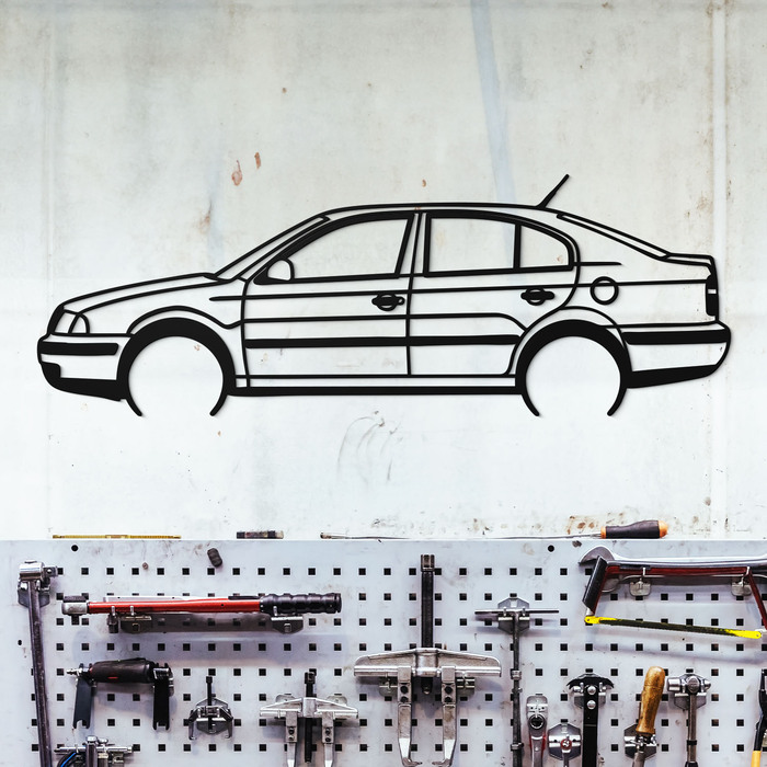 Drevená silueta auta - Škoda Octavia | Čierna