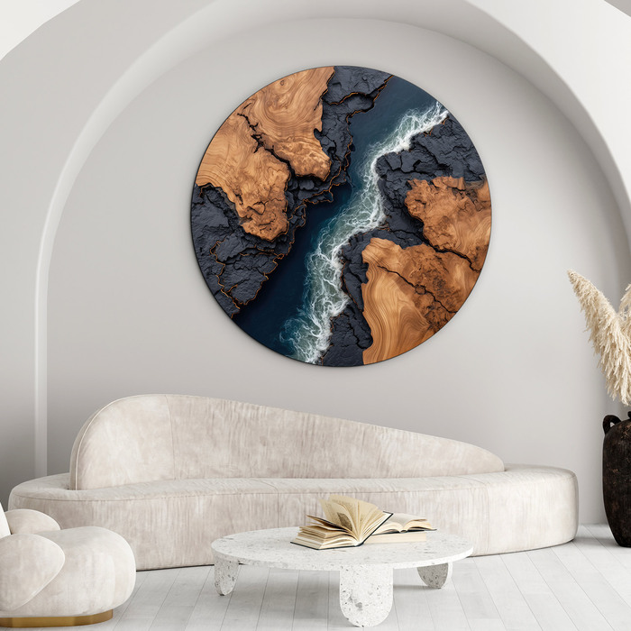 Wooden picture - Birth of the river