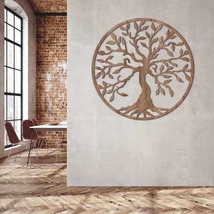 Wall Art Tree of Life - Yesod | Tobacco Oak