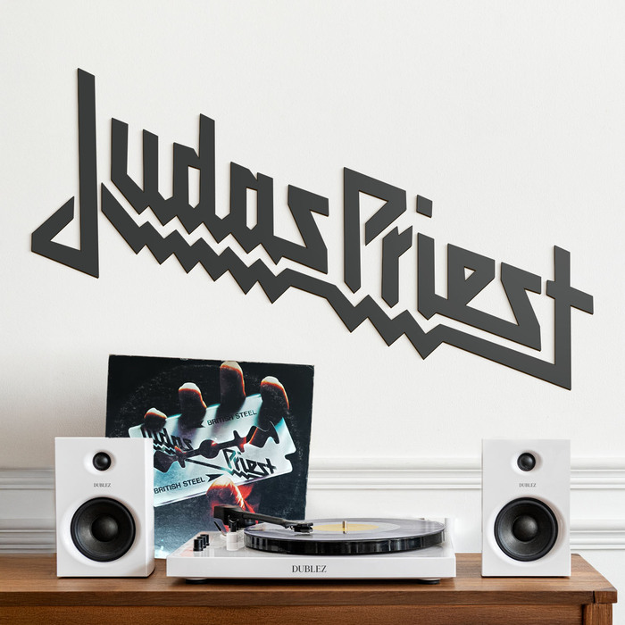 Wooden Logo - Judas Priest | Anthracite Gray