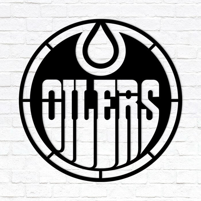 Edmonton Oilers - Logo na zeď | Černá