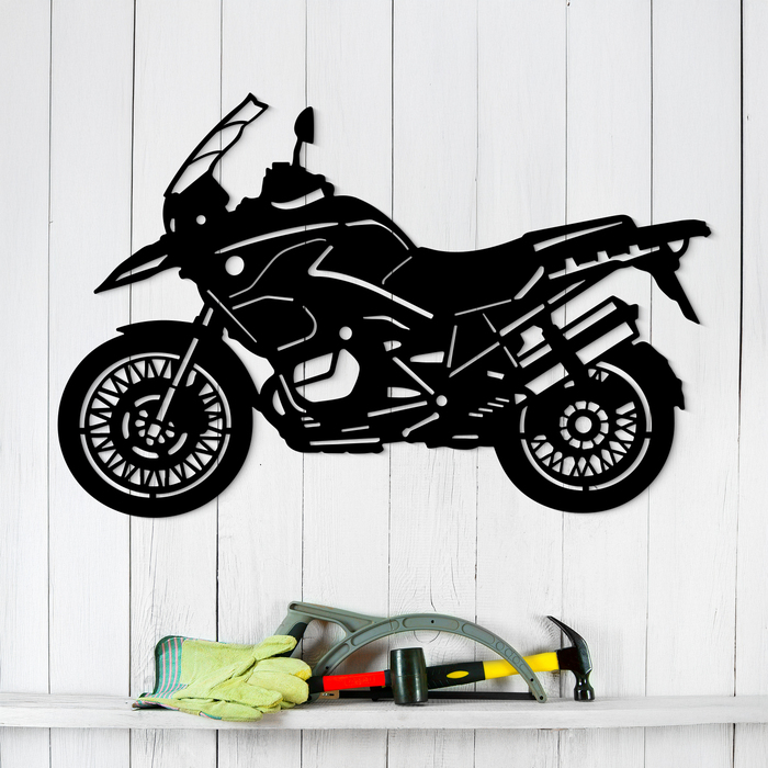 Drevený obraz motorky - BMW R1200 GS | Čierna