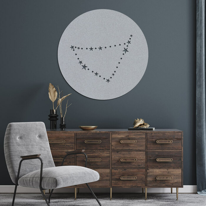 Wall Decoration - Constellation of Capricorn Sign | Silver