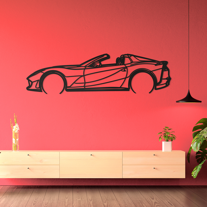 Wooden Wall Art - Ferrari 812 GTS | Black