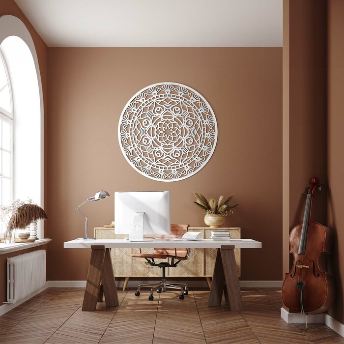 Mandala decorativă a păcii  | Alb