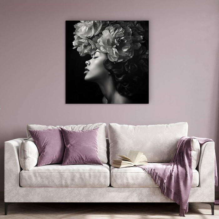 Black and White Wall Art - Woman&#039;s Face