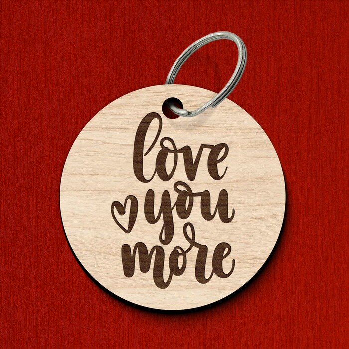 Cadou de Ziua Îndrăgostiților - Breloc - Love you more