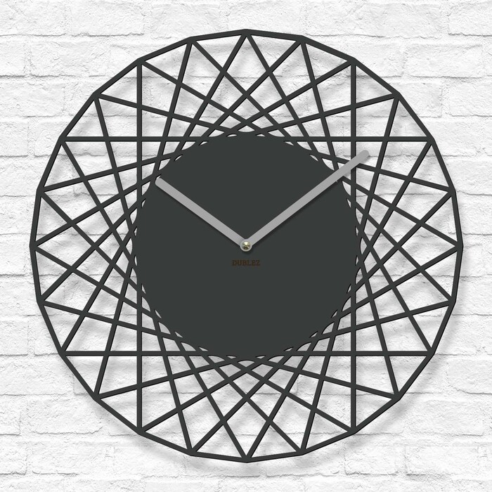 Ceas ornamental de perete - Geometria | Gri antracit