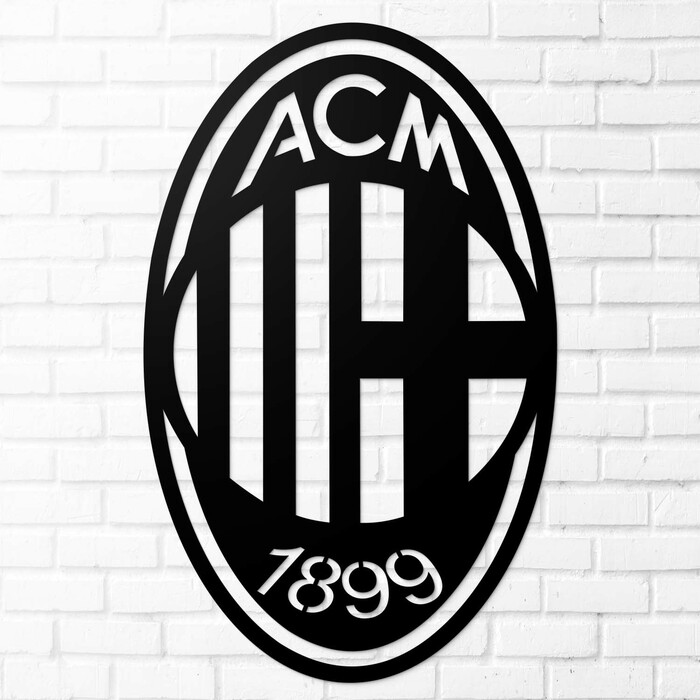 Logo fotbalového klubu na zeď - ACM | Černá