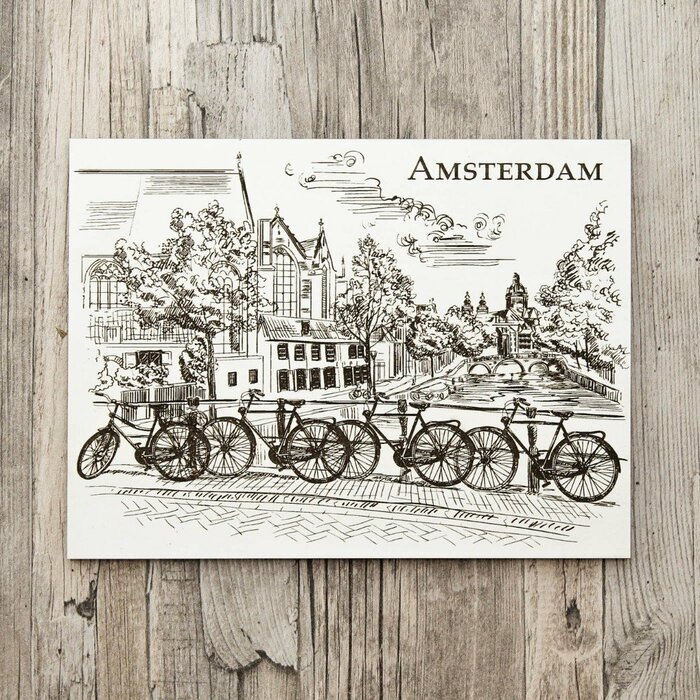 3D drevený obraz na stenu - Amsterdam 