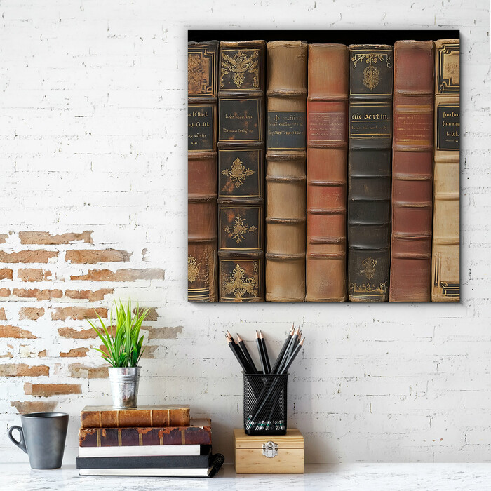 Wooden picture - Books