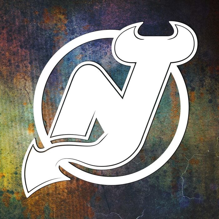 New Jersey Devils - 3D Logo na stenu | Biela