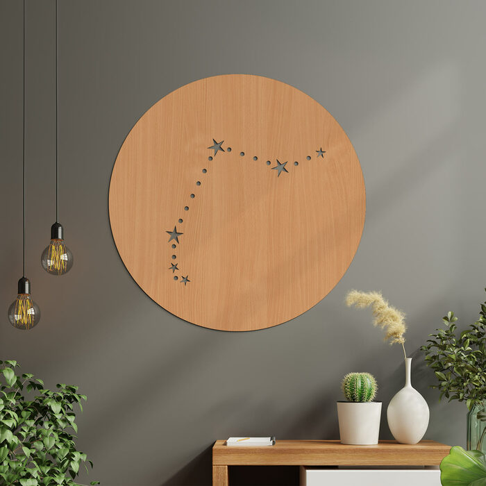 Wooden Decoration - Aries Constellation | Beech