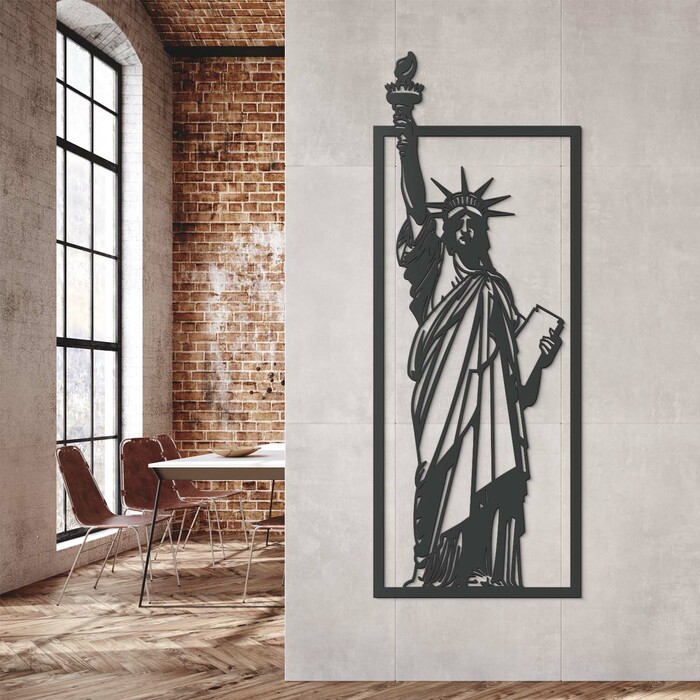 Tablou pentru perete - Statuia Libertății | Gri antracit