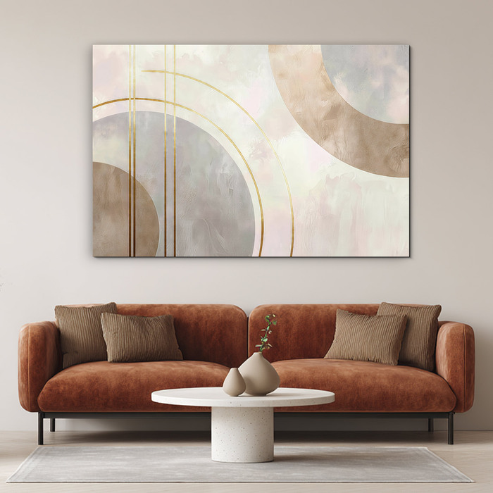 Abstract wall art - Golden Geometry