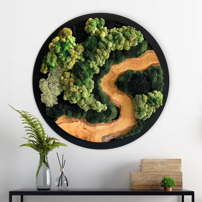 Round Moss Wall Art - Rin no Mori