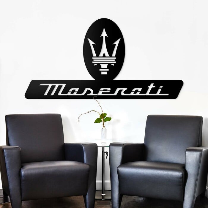 Ajándék férfiaknak - Maserati logó | Fekete