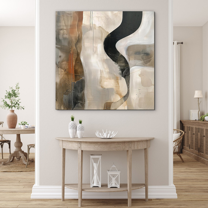 Abstract painting for the living room - Japandi