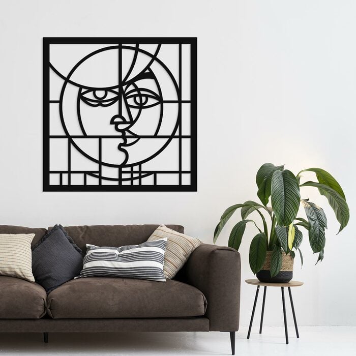 Cut-out Wooden Wall Art - Picasso | Black