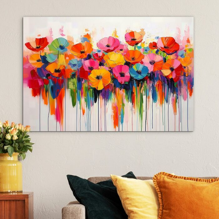 Modern painting - Painted flowers