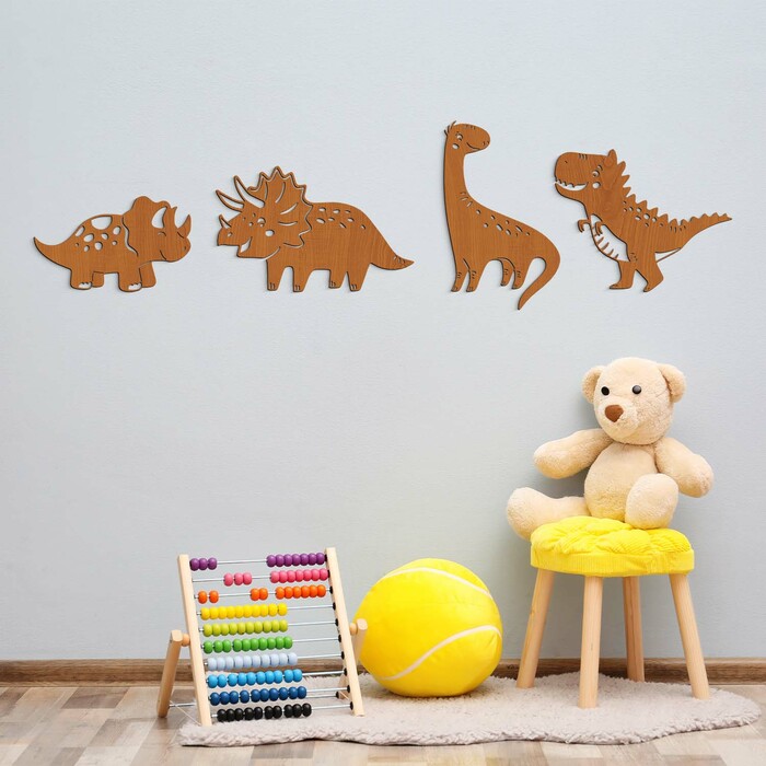Nálepky na stenu do detskej izby - Hravé dinosaury | Čerešňa