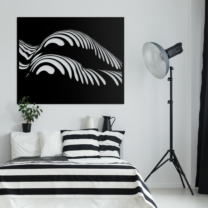Moderní obraz do ložnice nad postel - Akt | Černá