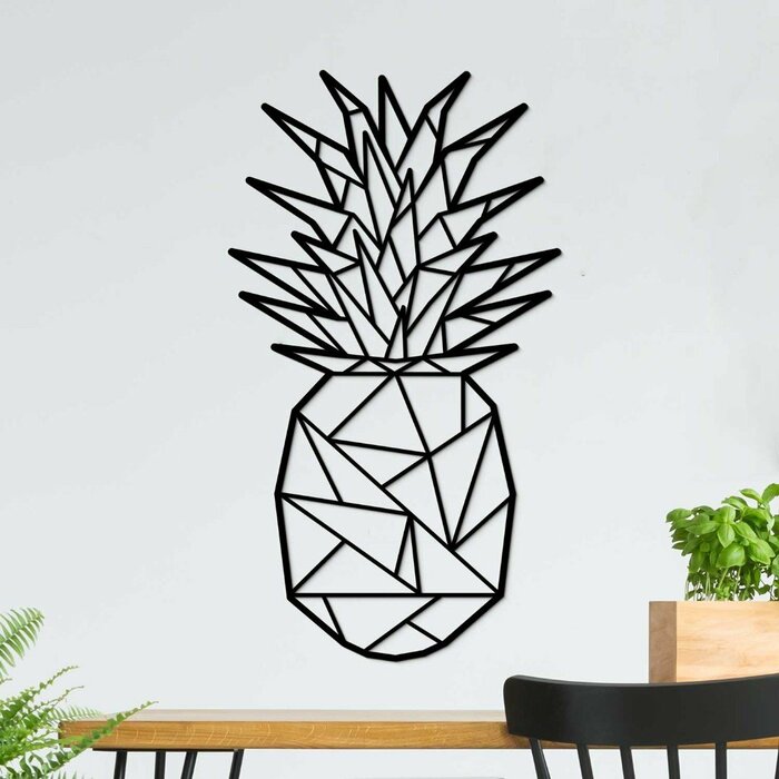Moderní dekorace do bytu - Ananas | Černá