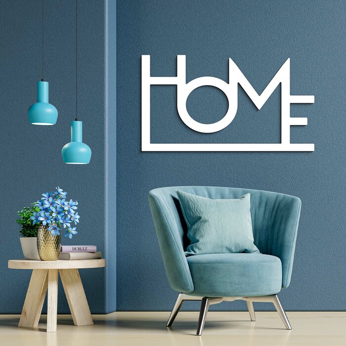 Tablou minimalist pentru perete - Home | Alb