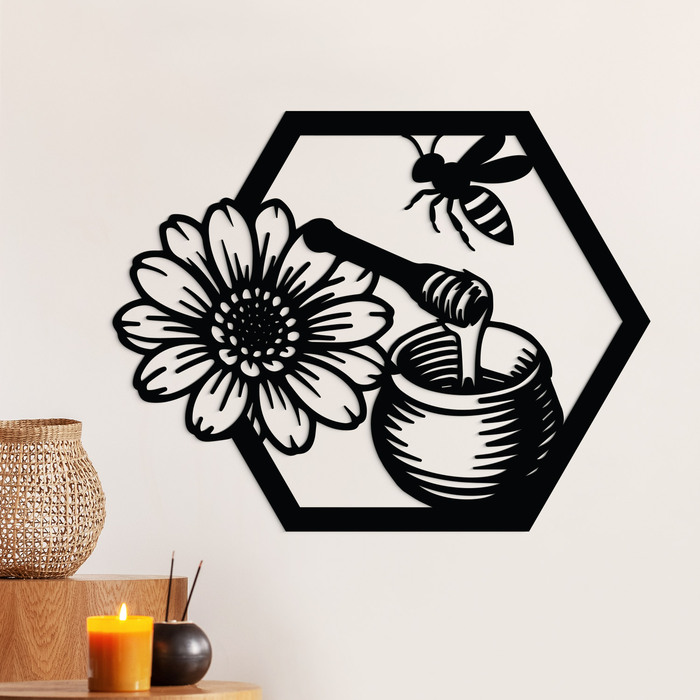 Wooden picture - Beekeeping | Black