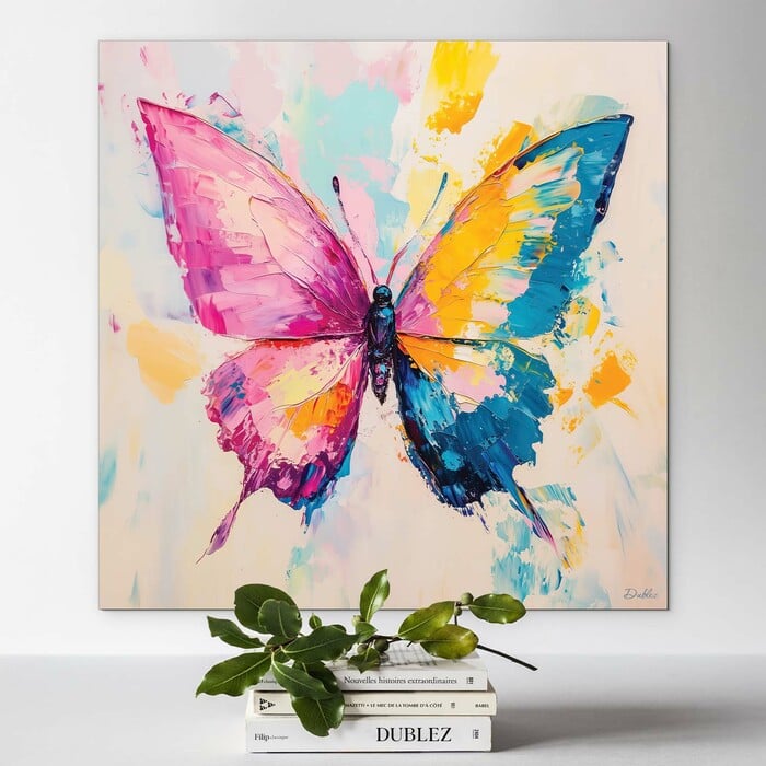 Colorful Wooden Wall Art - Butterfly