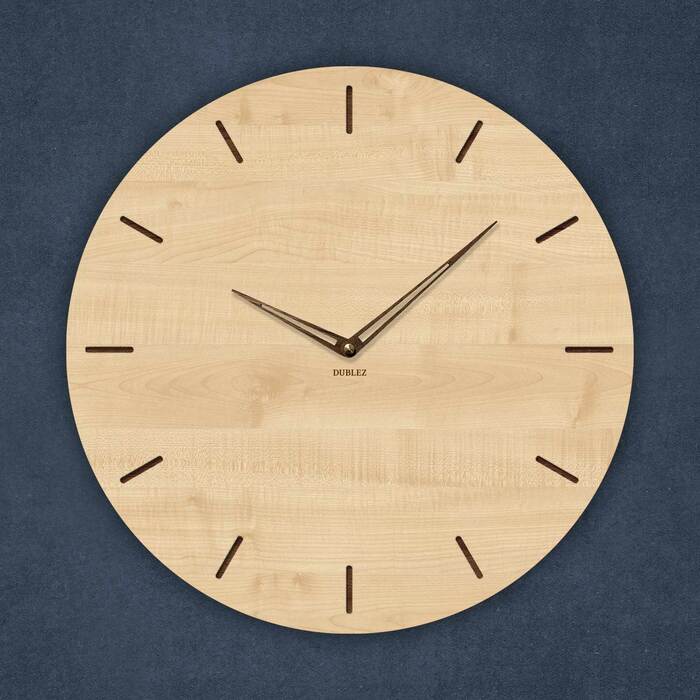 Minimalistické drevené hodiny | Javor