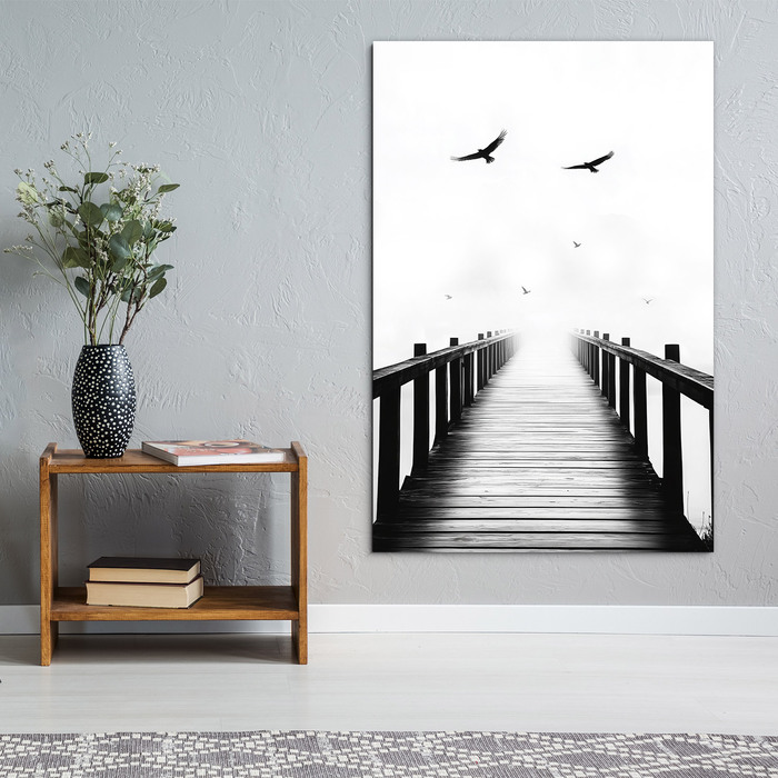 Black and white image - Pier