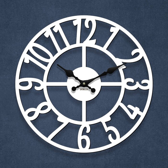 Velké nástěnné hodiny - Vintage | Bílá