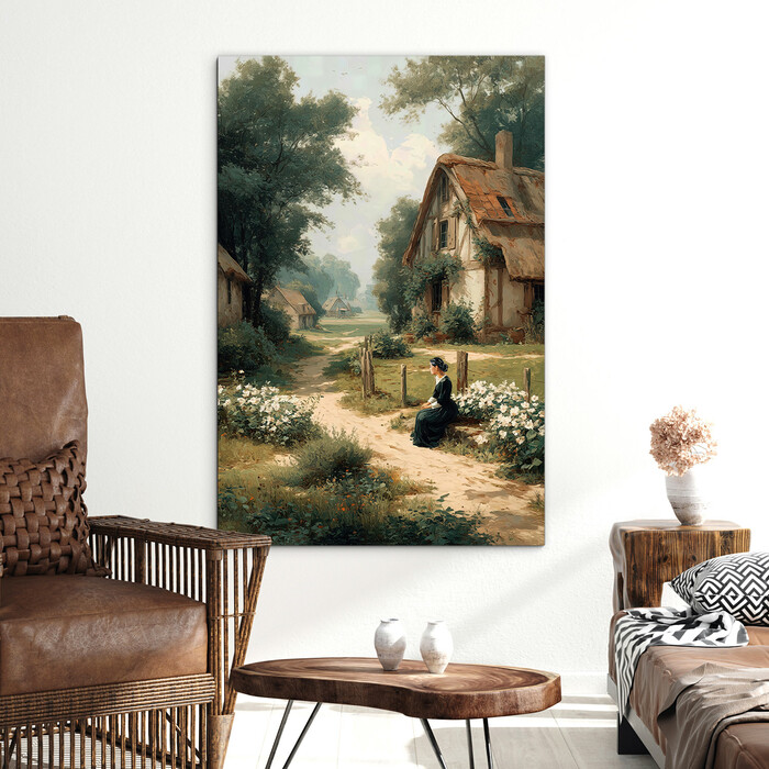 Rural image made of wood - The way home