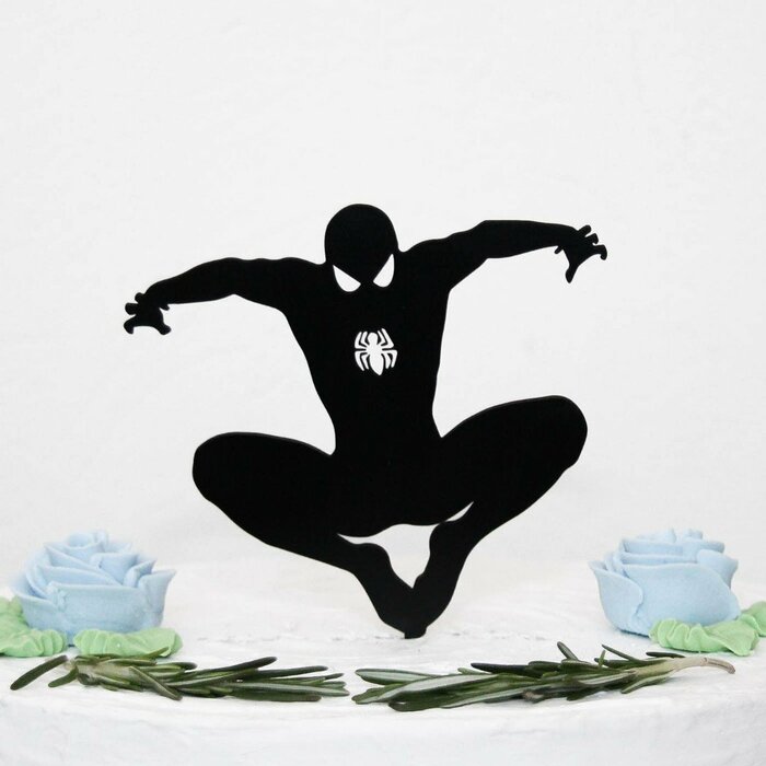 Postavička na dort - Spiderman | Černá