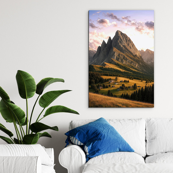 Drevený obraz - Horský pokoj