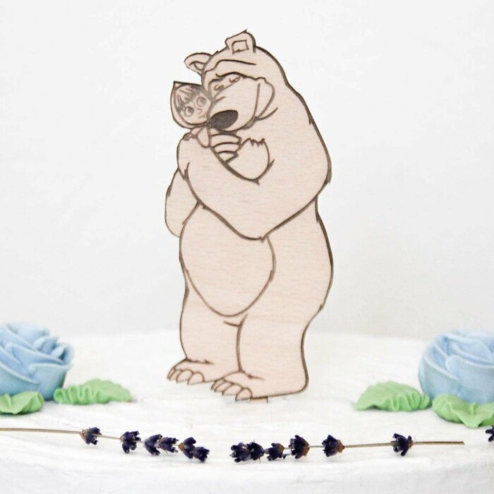 Dětská figurka na dort - Máša a medvěd