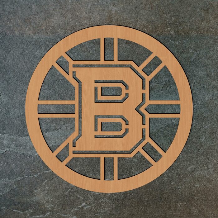 Dřevěné logo hokejového týmu - Boston Bruins | Buk