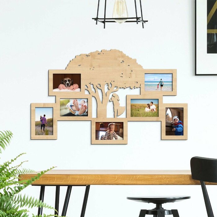 Strom s rámečky na fotky na zeď | Javor