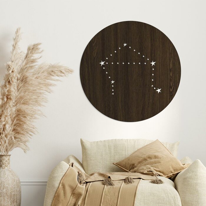 Wall Art above the Bed - Constellation of the Zodiac Sign Libra | Wenge