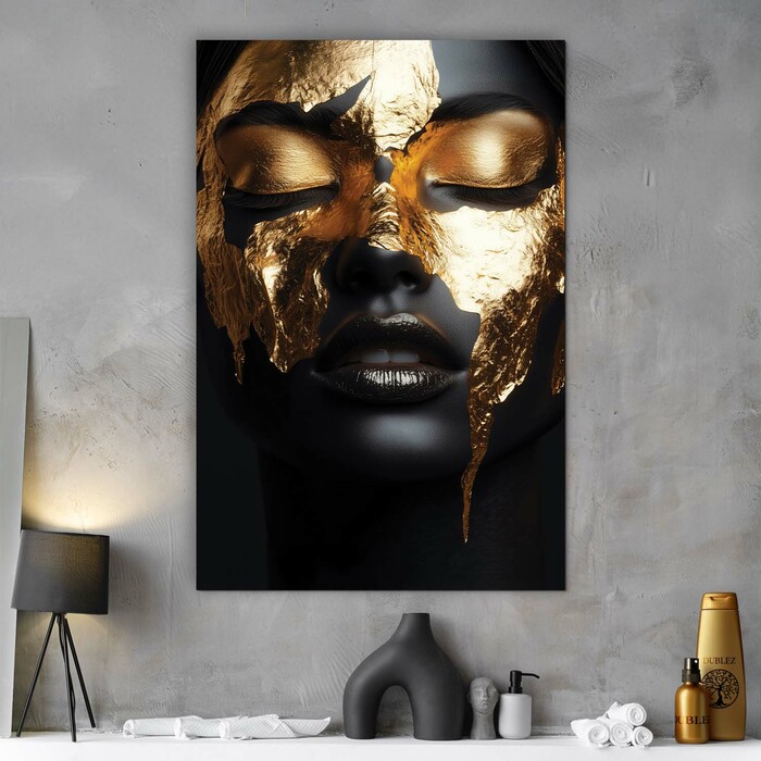 Luxury Wall Art - Portrait of a Woman in Gold