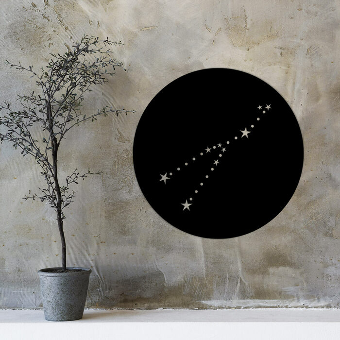 Wooden Decor - Constellation Taurus | Black