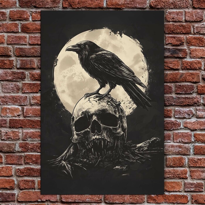 Mystical Wall Art - Black Raven