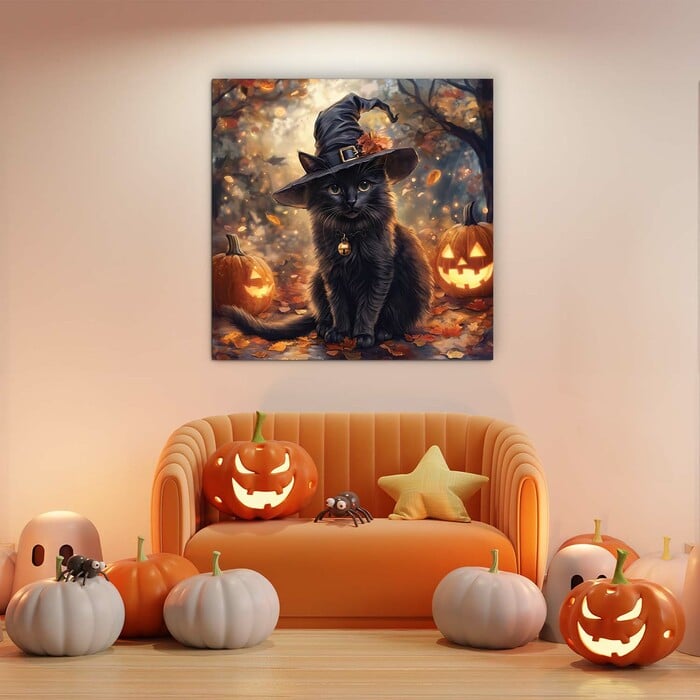 Wall Art for Halloween - Black Cat