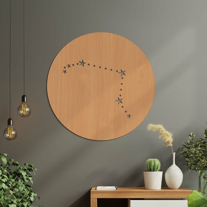 Wooden Decoration - Aries Constellation | Beech