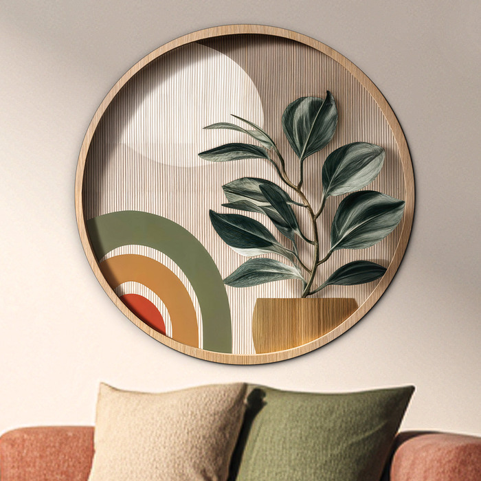 Designový obraz ze dřeva - Rostlina