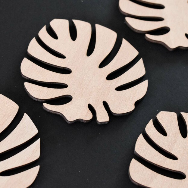 6 db - Fa alátétek - Monstera