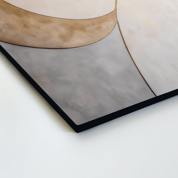 Tablou abstract pentru living - Cercuri aurii