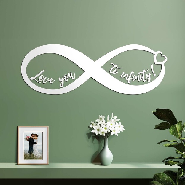 Wooden Sign Infinity - Love You