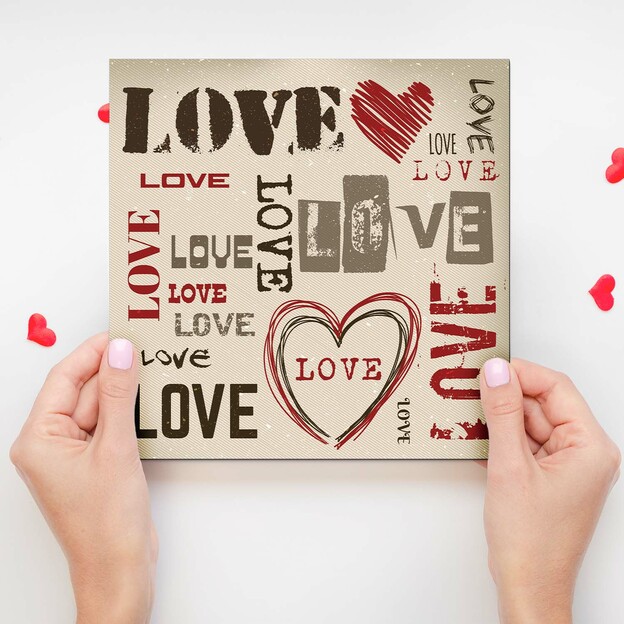 Wooden Wall Art - Love Love Love